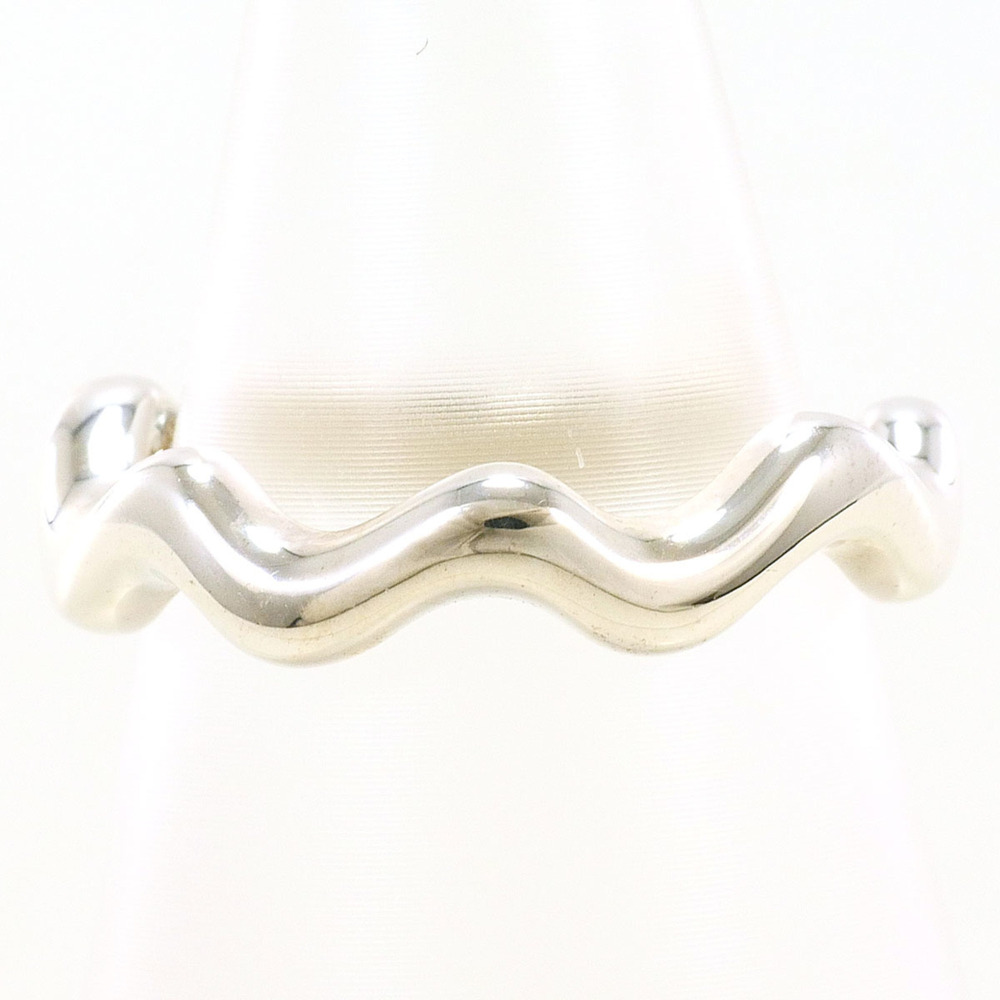 Tiffany & Co. Zigzag Silver Ring, Total Weight 3.6g, Like New Condition.